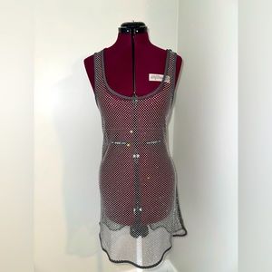 Crystal Mesh Slip Dress